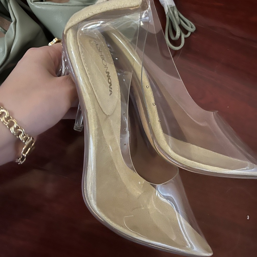 Clear heels